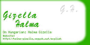 gizella halma business card